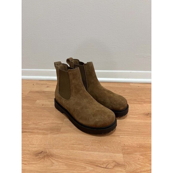 Birkenstock Shoes - Birkenstock Highwood Slip On Suede Leather Chelsea Boots in Dark Tea